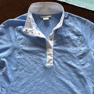 Blue artiat show shirt short sleeves